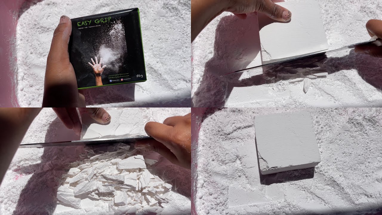 EASY GRIP CHALK SHAVING •READ DESCRIPTION •GYMCHALK •SATISFYINGVIDEO YouTube