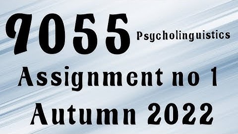 AIOU Code 9055 Solved Assignment No.1 Autumn 2022 #aiou #aiousolveassignments