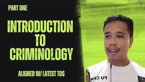 Introduction to Criminology Part 1
