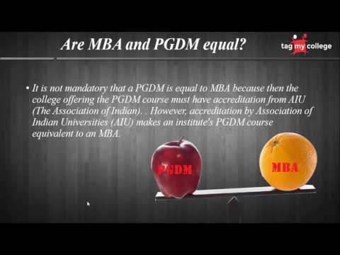 Video: Razlika Med PGDM In MBA