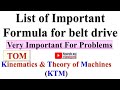 Belt drive formula, power transmission #KTM #TOM #Belt #formula #BeltDrive