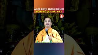 Ai Có Bệnh Trong Người Đừng Bỏ Qua Bài Này