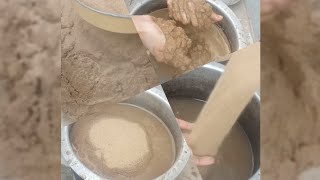 delicious🤤yummy pouring of golden sand, ⏳ in steel 💯 satisfied super dusty🌪️dry+💦 pouringpaste play