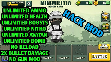 #DA2 Mini Militia V5.1.0 Simple Mod Apk [ Unlimited Money & Ammo Nitro Health ] Unlimited Everything
