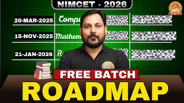 NIMCET - 2026 COMPLETE FREE COURSE & ZERO TO HERO STRATEGY / ROADMAP #NIIMCET #nimcetexam