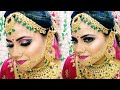 kryloan Pancake bridal makeup look ||pink and purple glittery eye makeup look step by step in hindi