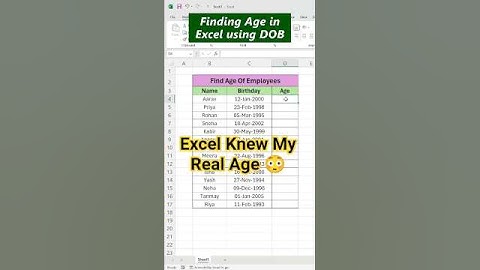 Excel Can Guess Your Age ? 😳💡 You’ve Got to Try This ! #excel  #shorts #viral