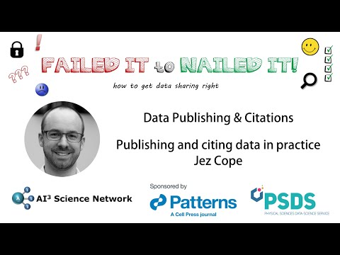 FI2NI: Publishing and citing data in practice – Mr Jez Cope