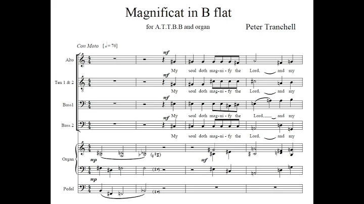 Magnificat in B flat by Peter Tranchell