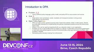 Securing Cloud Native Resources with Open Policy Agent - DevConf.CZ 2024