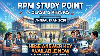 class 12 Physics answer key Haryana Board annual exam 2026 set d