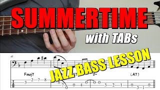 Walking Jazz Standards #24 - "Summertime" | Electric Bass Lesson