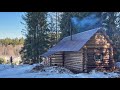 Spring is coming! We are going to the log cabin to clean up the territory! Outdoor cooking | 4K