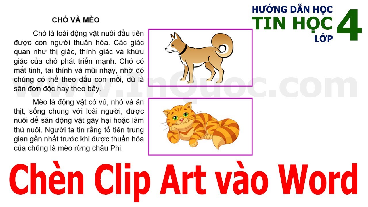 Hướng dẫn thêm clip art vào file của bạn