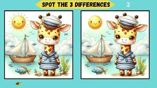 Spot the Differences | Smart learning | Kids brain games | Find 3 Differences!? L02 #disney  🕵️⏱️🧠🧩 screenshot 5