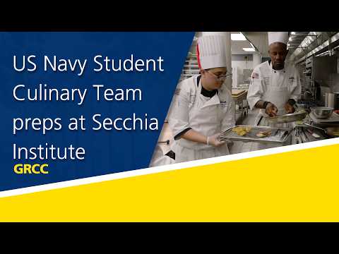 United States Navy Student Culinary Team preps at Secchia Institute