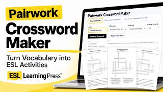 How to Create Pairwork Crosswords for ESL Classes | Free Crossword Maker