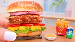 NEW DIY  Miniature McDonald's Prosperity Burger in Miniature Kitchen with Mini Yummy