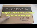 DIY Photobooth use LCD Raspberry Pi 3 Touchscreen monitor