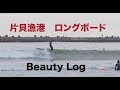 片貝漁港のいい波でロングボード【Beauty Log】