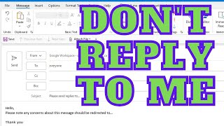 How to change who email replies go to in Outlook