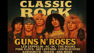 Classic Rock Nonstop Hard Rock Mix 70s 80s 90s | Guns N' Roses, Aerosmith, Bon Jovi, AC/DC
