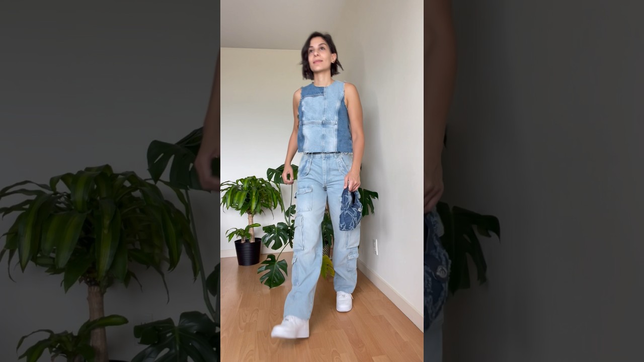 Y2k trends are still going strong for summer 2023 rocking my denim on denim fit 