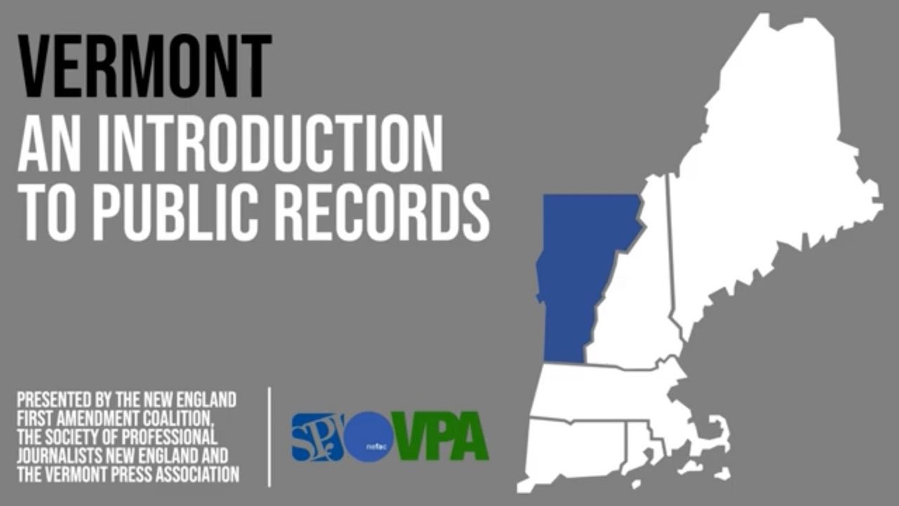 Vermont Introduction to Public Records YouTube