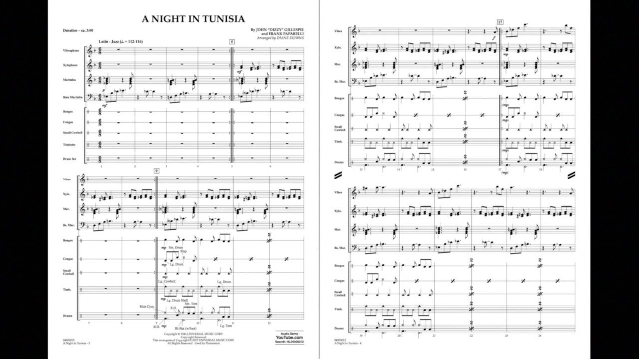 A Night In Tunisia arr. Diane Downs and Rick Mattingly - YouTube