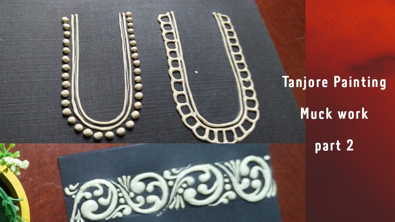 Tanjore painting muck work / part 2 YouTube