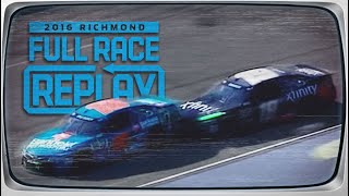 Classic NASCAR Full Race Replay: Carl Edwards flawless bump-and-run on Kyle Busch| Richmond 2016