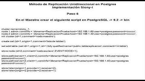BD   Replicación Postgres   Slony I