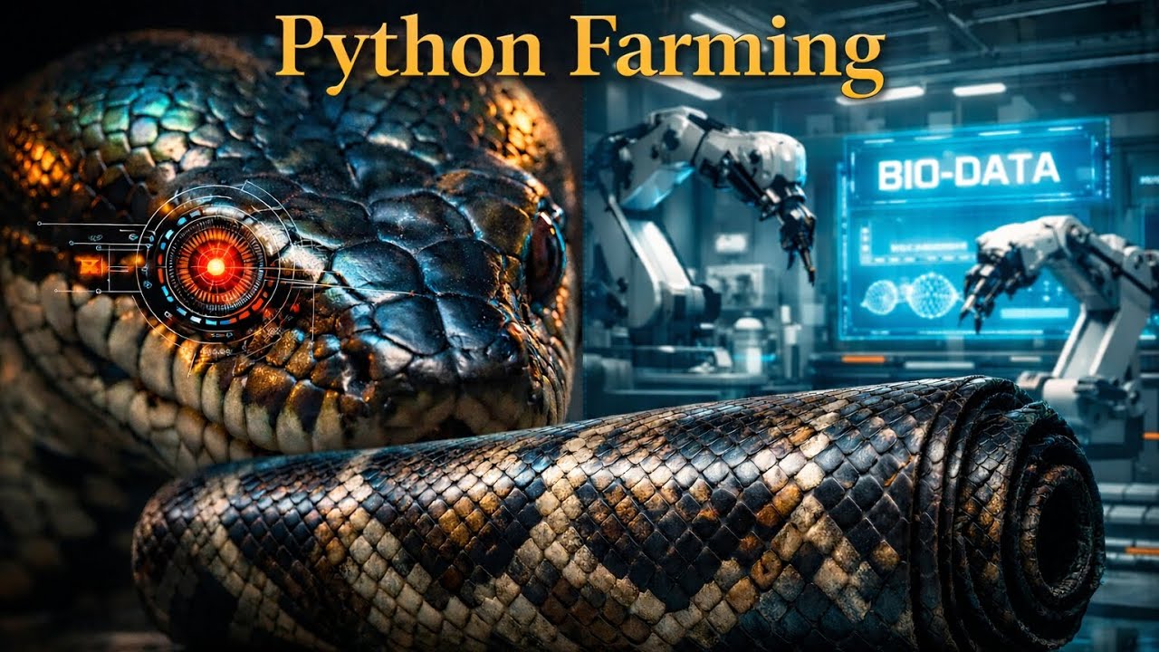 AI Technology Exposed: The Real Python Farming Process for meat and skin(Full process).