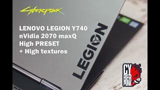 Cyberpunk 2077 nVidia 2070 maxQ High + High textures