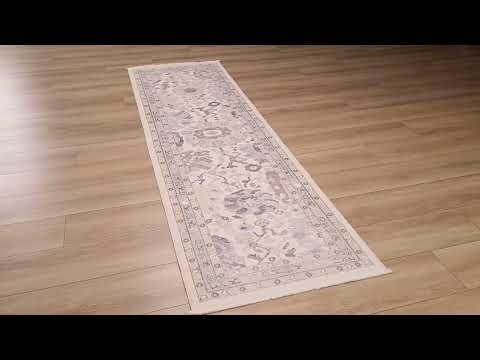 Berceste Series Wool Uşak Pattern Blue Classic Rug — review video cover image