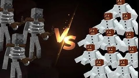 MUTANT SKELETON VS. MUTANT SNOW GOLEM - Minecraft Mob Battles - Arena Battle - Mutant Creatures Mod
