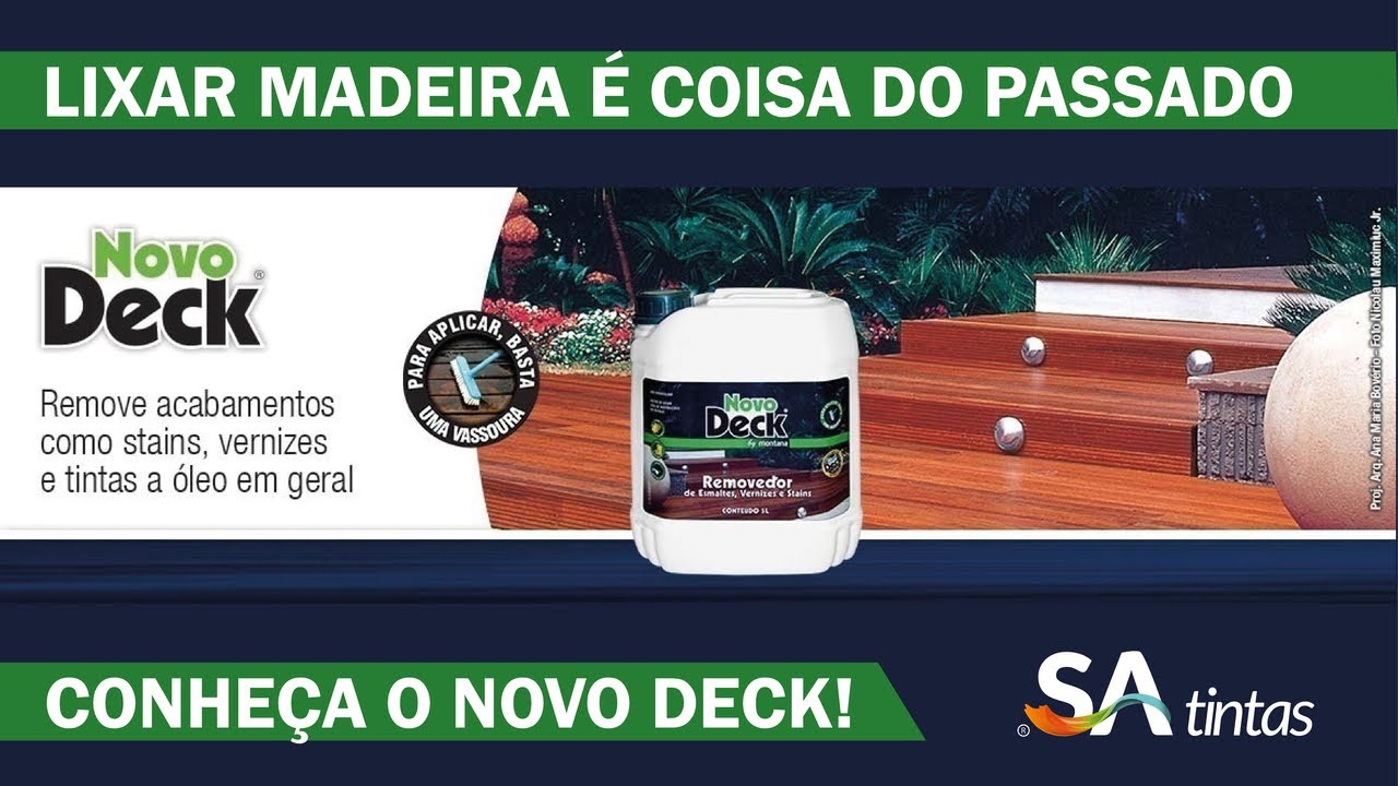 NOVO DECK - LIXAR MADEIRA É COISA DO PASSADO! Montana SA Tintas