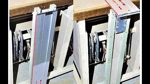 Retractable Hinged Guide Rail for MFT Style Bench Mafell and Bosch Guide Rails.