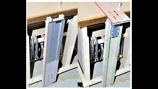 Retractable Hinged Guide Rail for MFT Style Bench Mafell and Bosch Guide Rails.