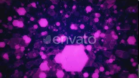 Flying Among Abstract Technological Glowing Hexagons and Hexadecimal Code | Motion Graphics - En...