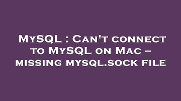 MySQL : Can