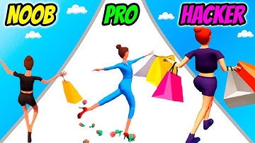Shopaholic Go 3D - NOOB vs PRO vs HACKER