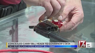 Full North Carolina concealed carry bill heads to governor's desk Update