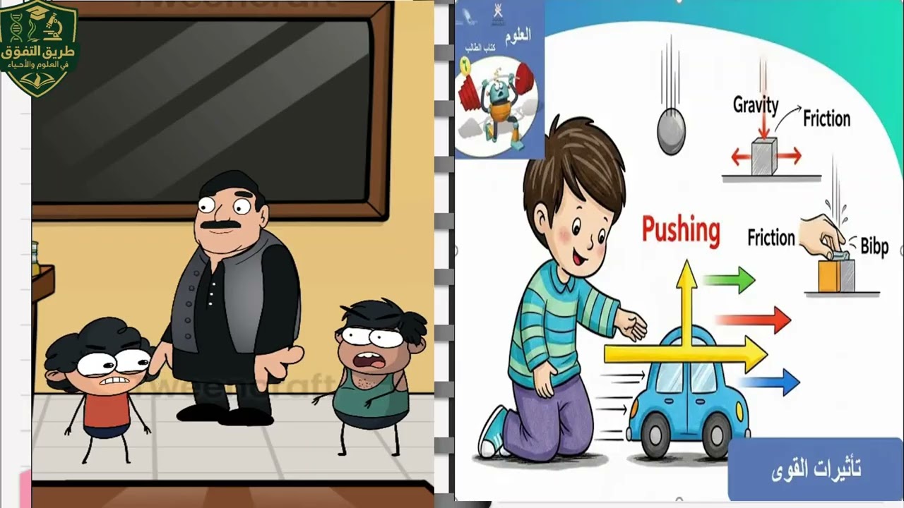 تأثيرات القوى.. تعلم واضحك مع فهد وعدنان.. علوم سادس الفصل الثاني