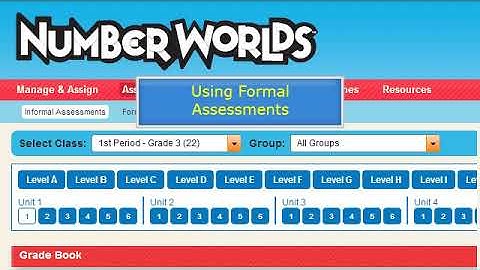 Number Worlds - Enter Assessment Scores