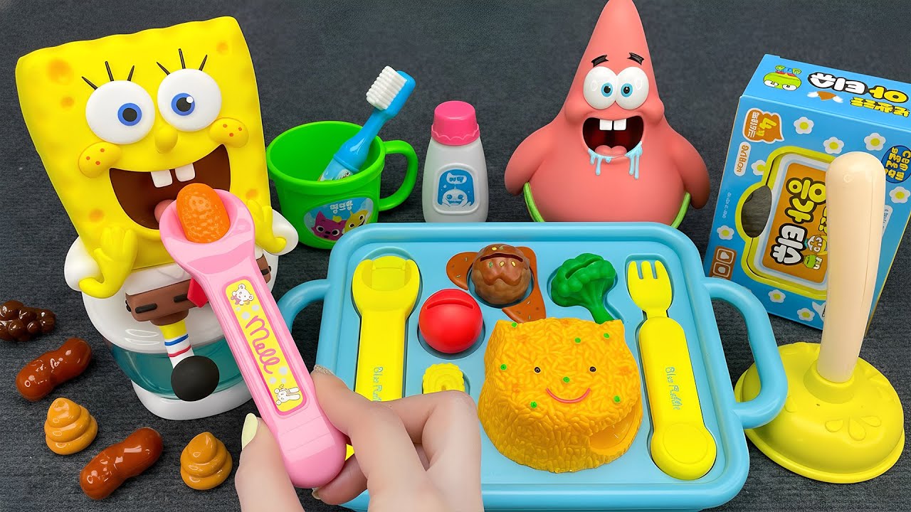 60 Minutes Ultimate Cooking Toys Playset,Unboxing the Patrick Star and SpongeBob SquarePants Kitchen