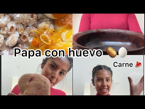 ¿No tienes carne? Pues te enseño a preparar papa con huevo 🥔🥚