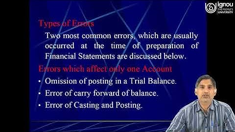 IGNOU Live Session on Rectification of Errors Part-1 for B.Com Students (BCOC-131)