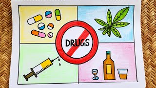 International Day Against Drug Abuse Drawing | How to draw Stop Drug Easy | Say No to Drug Poster International Day Against Drug Abuse Drawing | How to draw Stop Drug Easy | Say No to Drug Poster