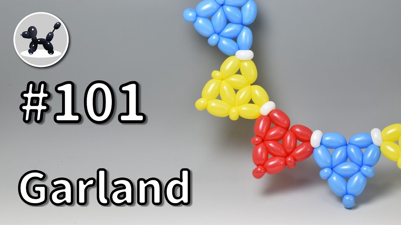 EIKO KONDO✨️バルーンジレ 総柄 ワイヤー変形 総柄 アートを纏う❁ Garland - How to Make Balloon Animals #101 - YouTube